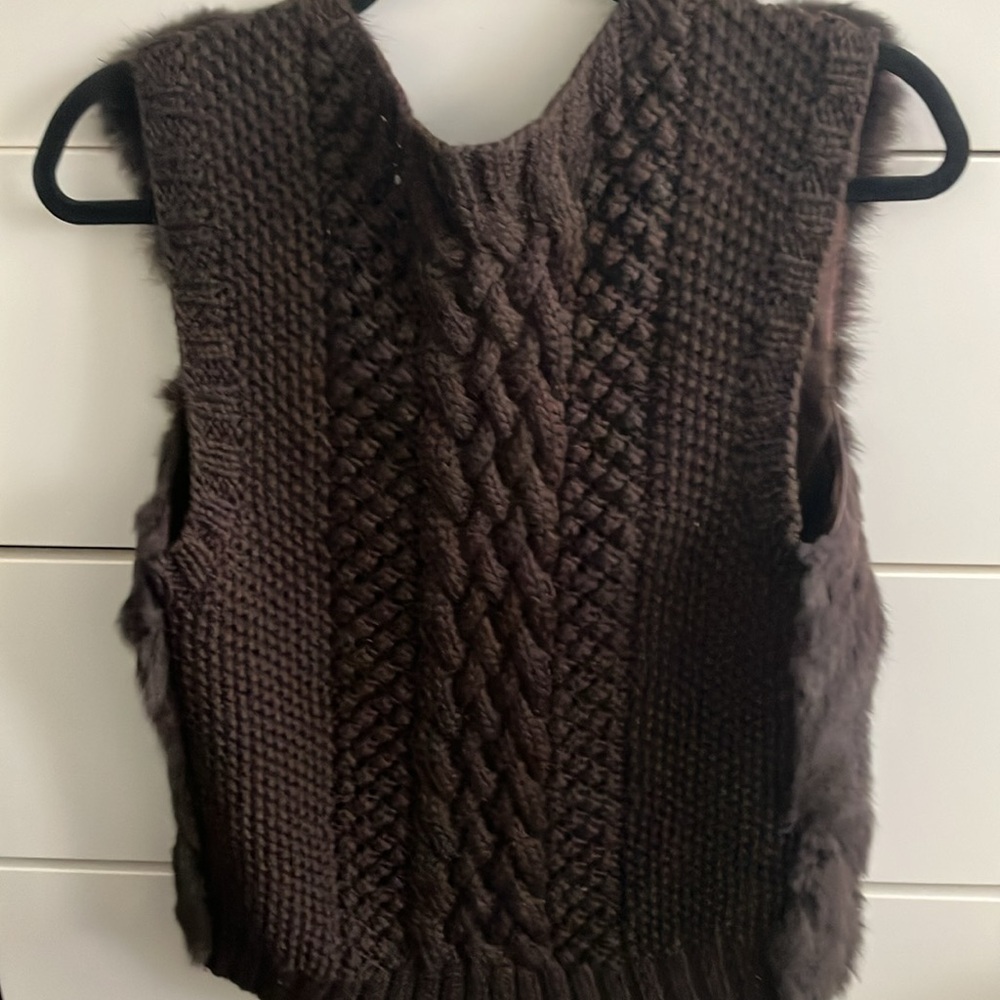 Rabbit fur front vest - Picture 4 of 4